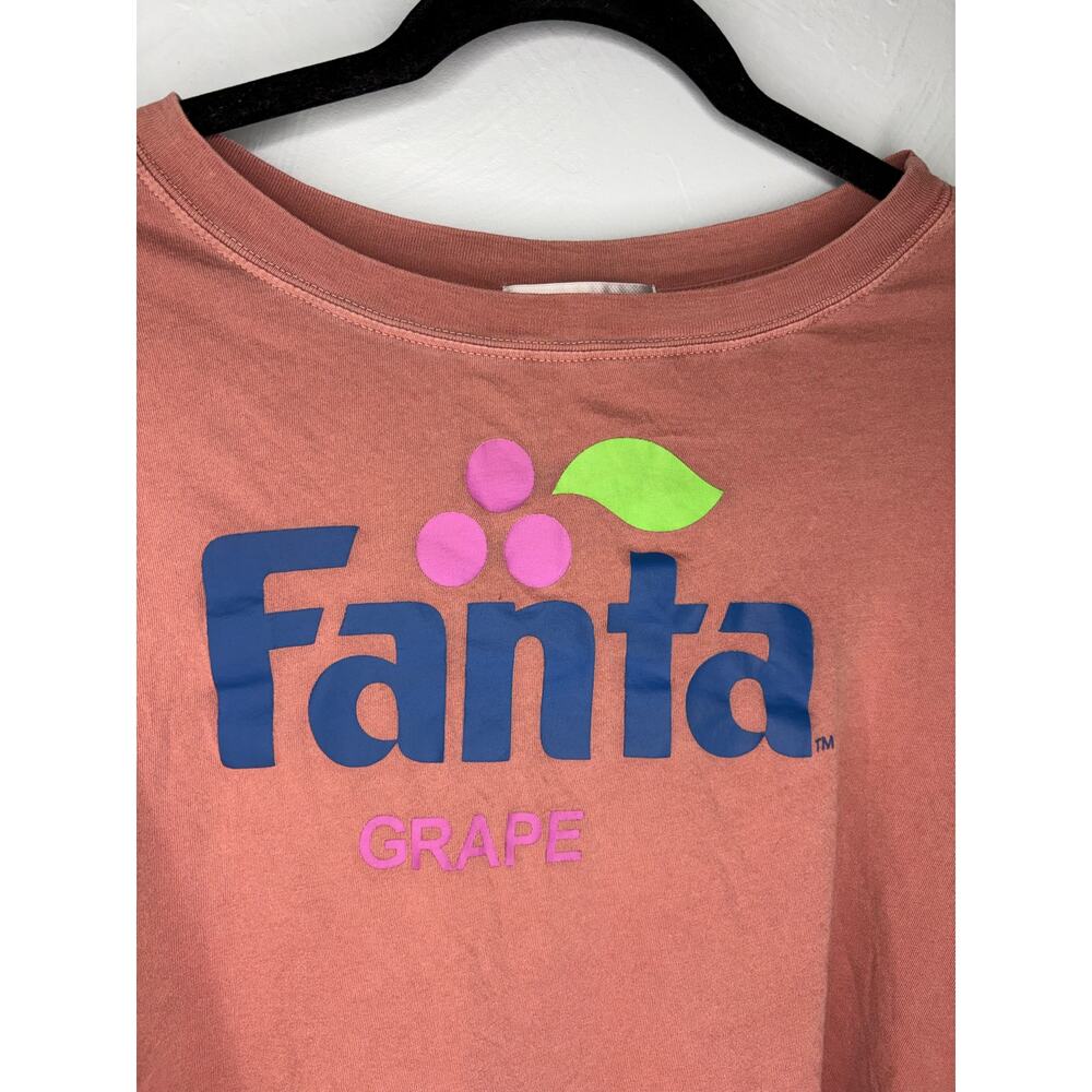Wild Fox Coca Cola Fanta Cropped T-shirt Oversized Size Large Grape Boxy Cotton - Picture 3 of 7